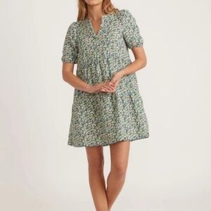 MARINE layer Jamie SS Mini Dress in Boho Ditsy Print size XS